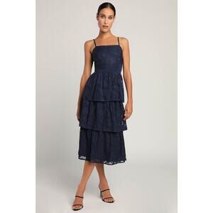 Lulu's Navy Tiered Mini Dress